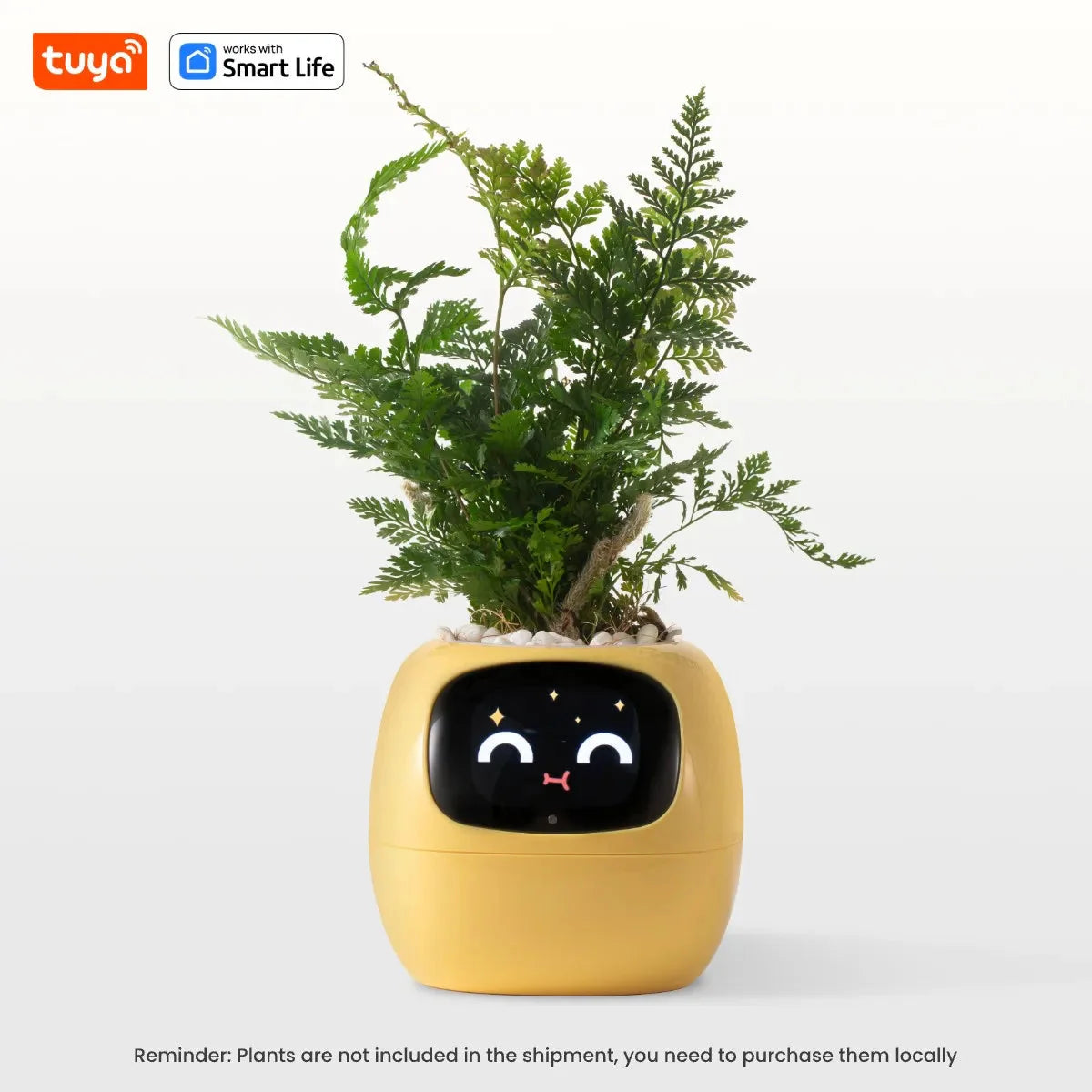 Tuya Ivy Smart Planter – Maceta inteligente con 7 sensores, chips AI y más de 49 expresiones para un cuidado de plantas fácil y divertido