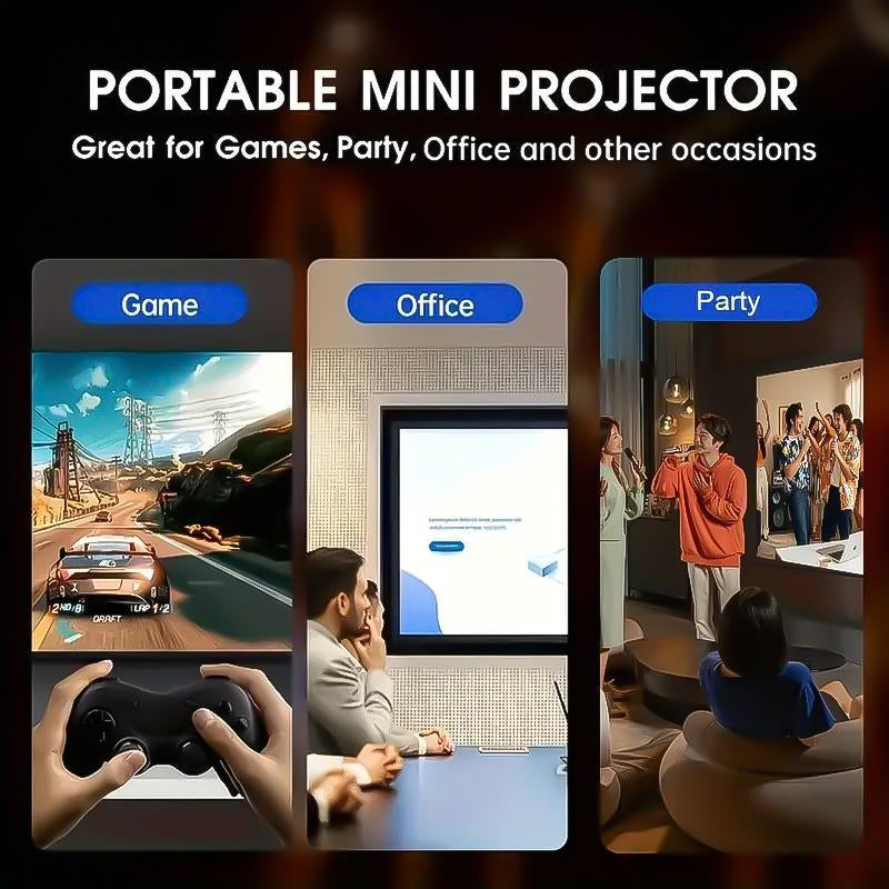 **Proyector Portátil XBJ Mini 4K: Wifi, Bluetooth y Control Inteligente**