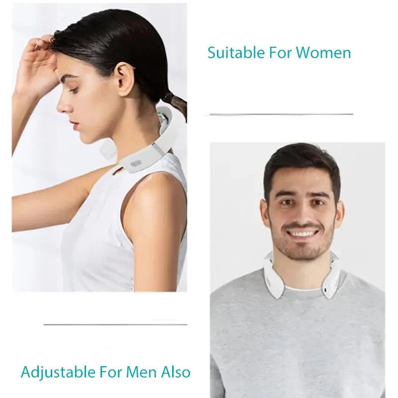 Masajeador cervical portátil con calor y presión profunda