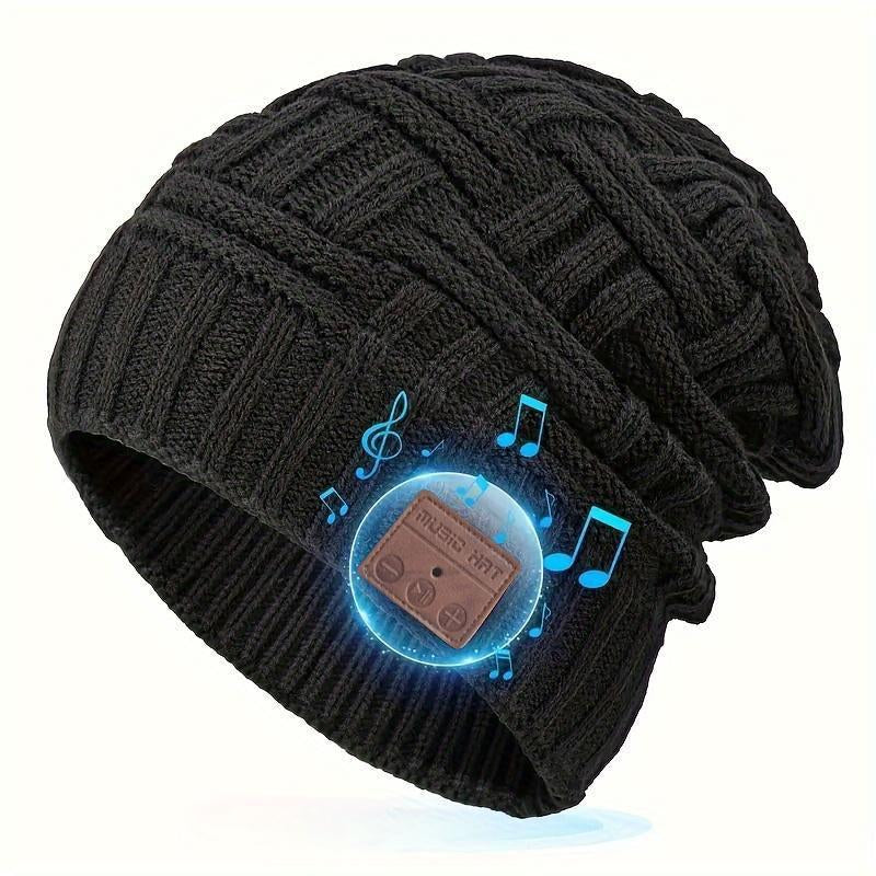 Gorro Bluetooth con Auriculares Inalámbricos | Gorro de Punto Grueso con Forro Polar – Calor, Música y Comodidad en Invierno