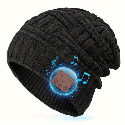 Gorro Bluetooth con Auriculares Inalámbricos | Gorro de Punto Grueso con Forro Polar – Calor, Música y Comodidad en Invierno