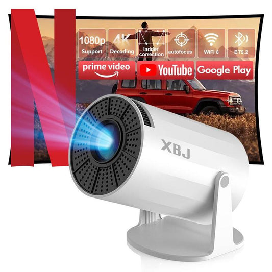 **Proyector Portátil XBJ Mini 4K: Wifi, Bluetooth y Control Inteligente**