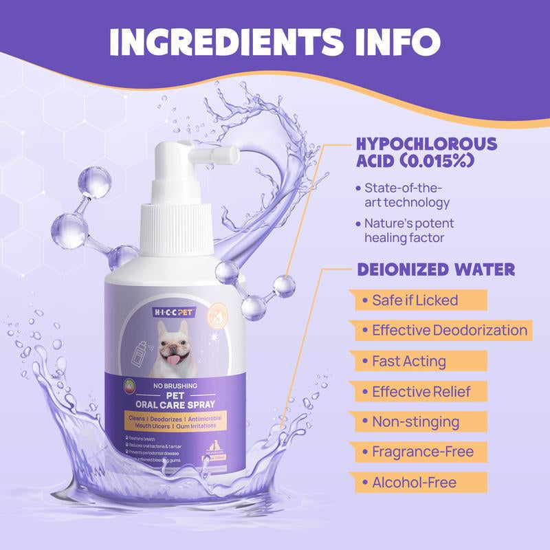 Spray Bucal para Perros y Gatos – Elimina el Mal Aliento y Cuida los Dientes de tu Mascota (150 ml)