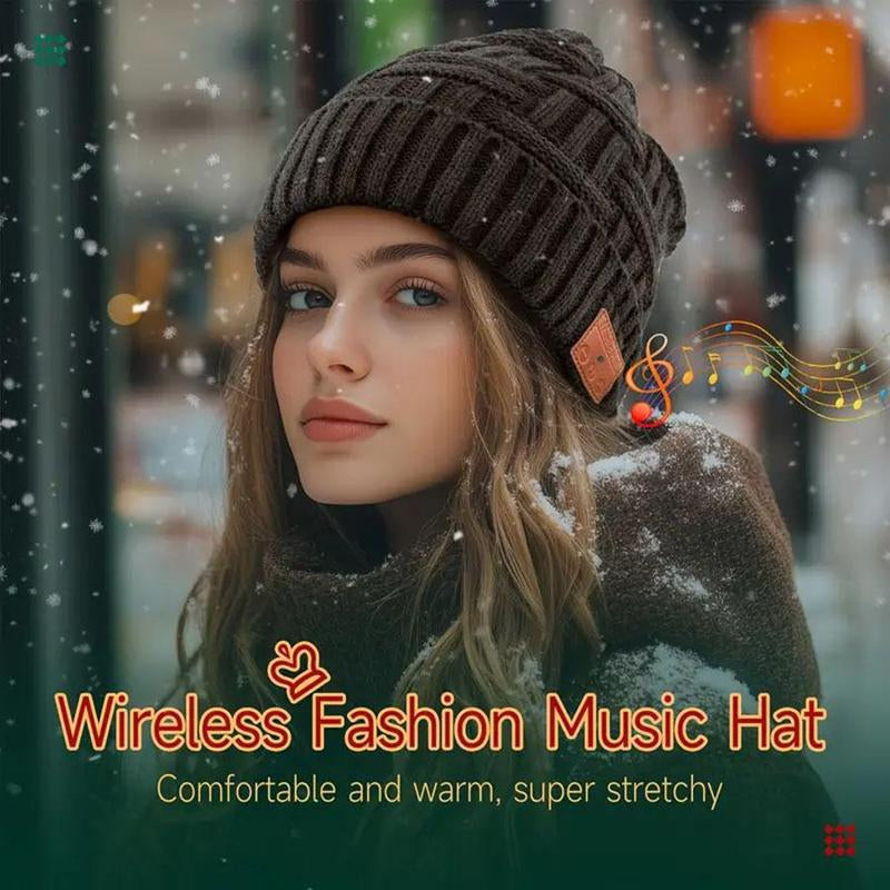 Gorro Bluetooth con Auriculares Inalámbricos | Gorro de Punto Grueso con Forro Polar – Calor, Música y Comodidad en Invierno