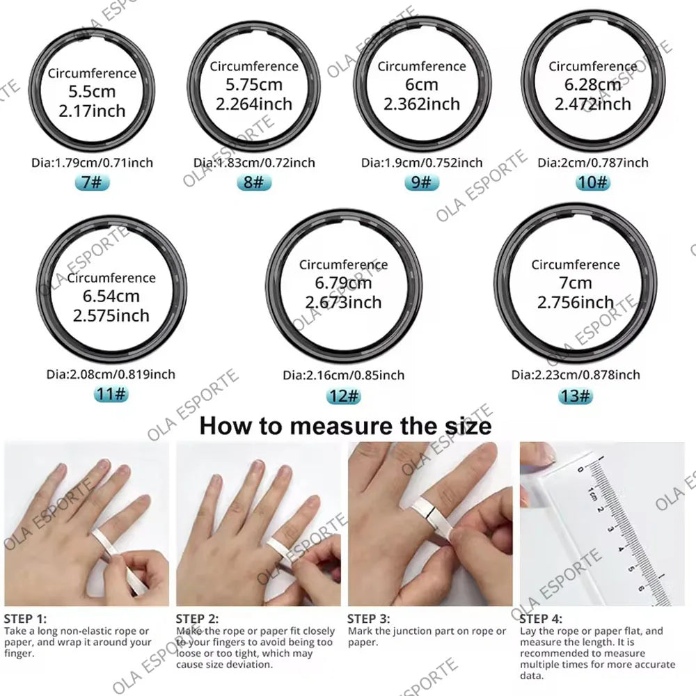 Smart Ring 2025 con Pantalla y Carga Inalámbrica – Monitor de Salud y Actividad, Resistente al Agua 5ATM