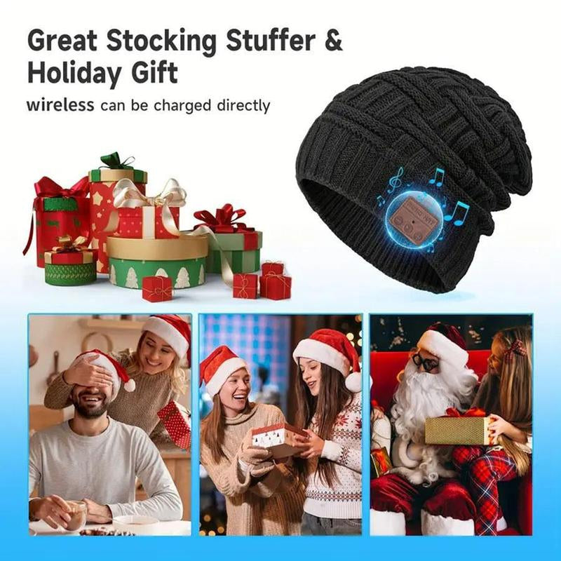 Gorro Bluetooth con Auriculares Inalámbricos | Gorro de Punto Grueso con Forro Polar – Calor, Música y Comodidad en Invierno