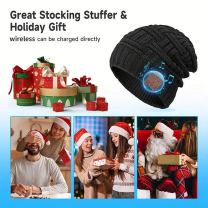 Gorro Bluetooth con Auriculares Inalámbricos | Gorro de Punto Grueso con Forro Polar – Calor, Música y Comodidad en Invierno