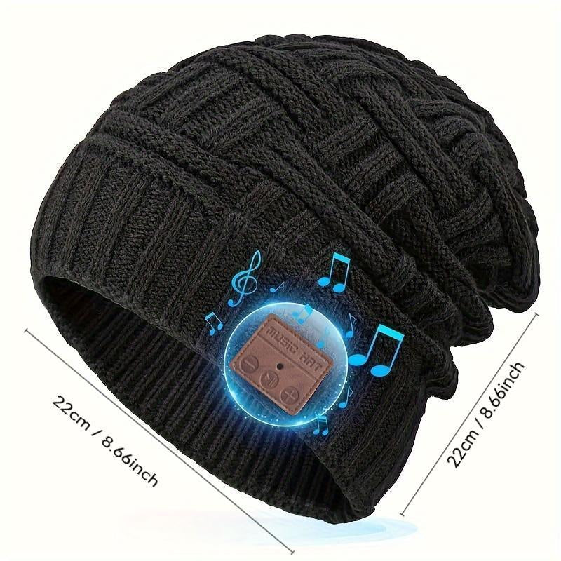 Gorro Bluetooth con Auriculares Inalámbricos | Gorro de Punto Grueso con Forro Polar – Calor, Música y Comodidad en Invierno