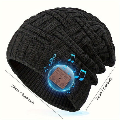 Gorro Bluetooth con Auriculares Inalámbricos | Gorro de Punto Grueso con Forro Polar – Calor, Música y Comodidad en Invierno