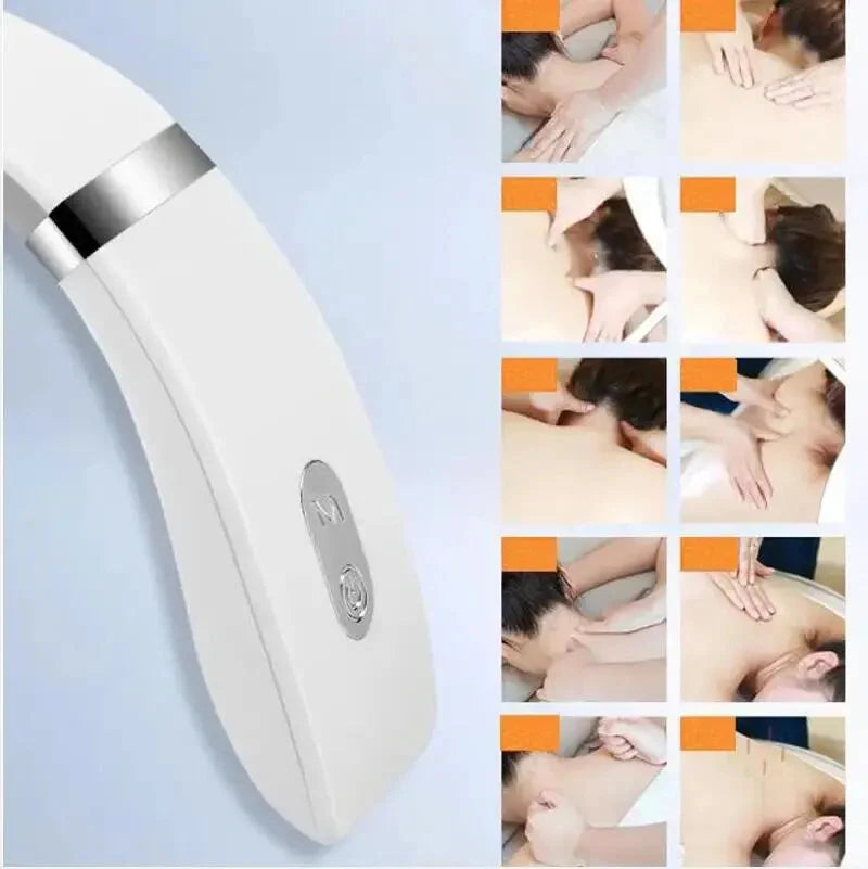 Masajeador cervical portátil con calor y presión profunda